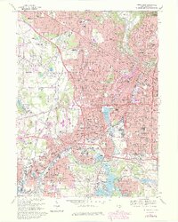 1967 Map of Akron West, 1980 Print