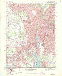 1967 Map of Akron West, 1980 Print