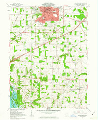 1961 Map of Ashland, OH, 1963 Print