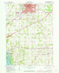 1961 Map of Ashland, OH, 1973 Print