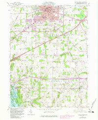 1961 Map of Ashland, OH, 1983 Print