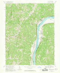 preview thumbnail of historical topo map of Athalia, OH in 1968