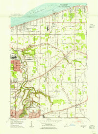 1953 Map of Avon, 1955 Print