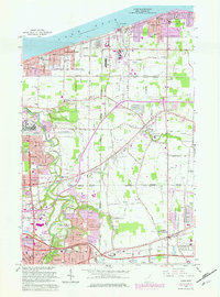 preview thumbnail of historical topo map of Avon, OH in 1963