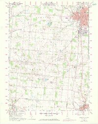 1960 Map of Bellefontaine, 1973 Print