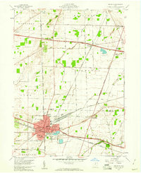 1959 Map of Bellevue, OH, 1960 Print