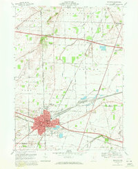 1969 Map of Bellevue, OH, 1971 Print
