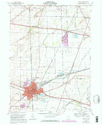 1969 Map of Bellevue, OH, 1979 Print