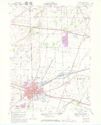 1969 Map of Bellevue, 1979 Print