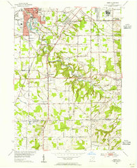 1953 Map of Berea, OH, 1955 Print