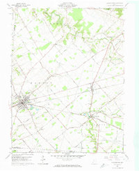 1961 Map of Blanchester, OH, 1974 Print