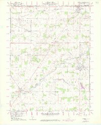 1960 Map of Bloomville, 1970 Print