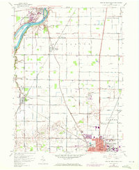 1958 Map of Tontogany, OH, 1972 Print
