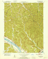 preview thumbnail of historical topo map of Adams County, OH in 1951