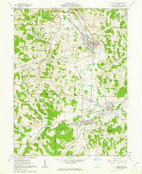 1961 Map of Byesville, 1963 Print