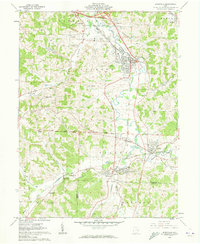 1961 Map of Byesville, 1974 Print