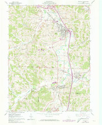 1961 Map of Byesville, 1973 Print
