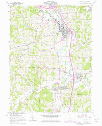 1961 Map of Byesville, 1977 Print