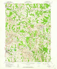 1960 Map of Cadiz, OH, 1962 Print