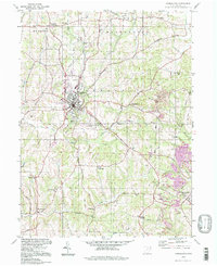 preview thumbnail of historical topo map of Carrollton, OH in 1994