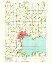 1960 Map of Celina, OH, 1961 Print