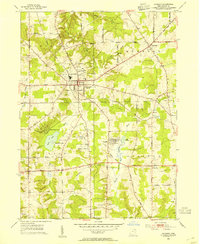 1953 Map of Chardon, 1954 Print