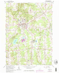 preview thumbnail of historical topo map of Chardon, OH in 1966