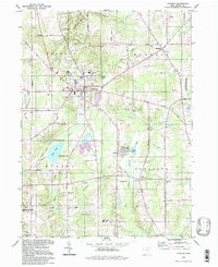 preview thumbnail of historical topo map of Chardon, OH in 1994