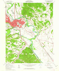 1961 Map of Chillicothe, OH, 1963 Print