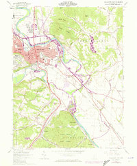 1961 Map of Chillicothe, OH, 1972 Print