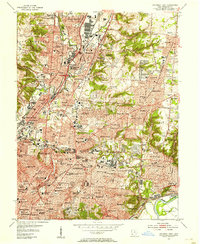 1953 Map of Cincinnati East, 1955 Print