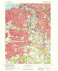 1963 Map of Cleveland South, 1968 Print