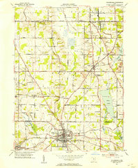 1951 Map of Columbiana, OH, 1953 Print