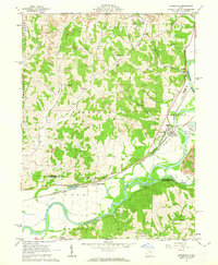 1962 Map of Conesville, OH, 1963 Print