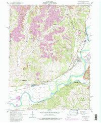 preview thumbnail of historical topo map of Conesville, OH in 1962