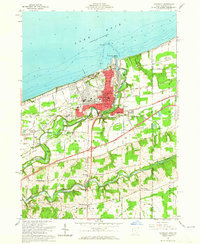 1960 Map of Conneaut, OH, 1965 Print