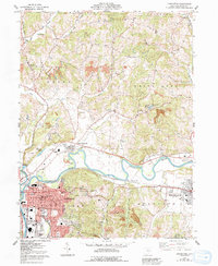 preview thumbnail of historical topo map of Coshocton, OH in 1961