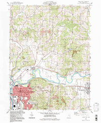 preview thumbnail of historical topo map of Coshocton, OH in 1994