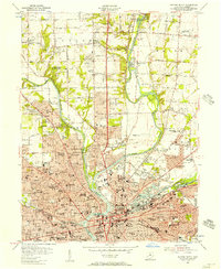 1955 Map of Dayton, OH, 1957 Print