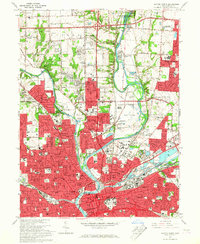 1965 Map of Dayton, OH, 1967 Print