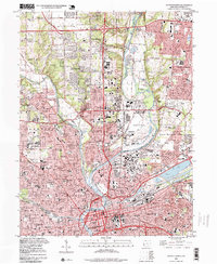preview thumbnail of historical topo map of Montgomery County, OH in 1996