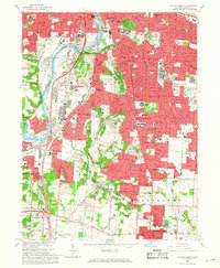 1966 Map of Kettering, OH, 1968 Print