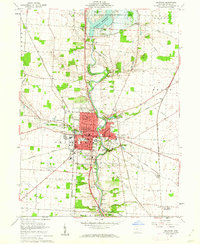 1960 Map of Delaware, OH, 1962 Print