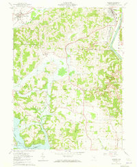1962 Map of Frazeysburg, OH, 1973 Print