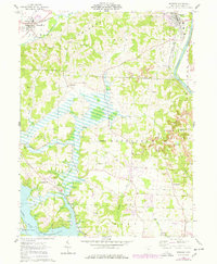 1962 Map of Frazeysburg, OH, 1978 Print