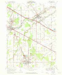 1969 Map of Elmore, OH, 1971 Print