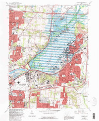 Download a high-resolution, GPS-compatible USGS topo map for Fairborn, OH (1992 edition)