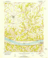 1953 Map of Felicity, OH, 1955 Print