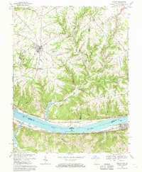 1968 Map of Augusta, KY, 1970 Print