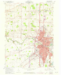 preview thumbnail of historical topo map of Findlay, OH in 1960